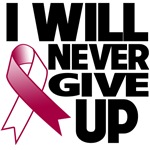 I Will Never Give Up Throat Cancer Shirts I Will Never Give Up Throat Cancer Shirts