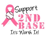 Support 2nd Base Breast Cancer T-Shirts & Gifts Support 2nd Base Breast Cancer T-Shirts & Gifts