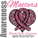 Breast Cancer Mosaic Heart Ribbon Shirts & Gifts Breast Cancer Mosaic Heart Ribbon Shirts & Gifts