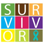 Survivor Tile Ribbon Ovarian Cancer Gifts Survivor Tile Ribbon Ovarian Cancer Gifts