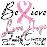 Breast Cancer Believe Heart Collage Shirts Breast Cancer Believe Heart Collage Shirts