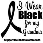 I Wear Black Ribbon (Grandma) Melanoma T-Shirts I Wear Black Ribbon (Grandma) Melanoma T-Shirts