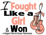 I Fought Like a Girl Uterine Cancer Shirts I Fought Like a Girl Uterine Cancer Shirts