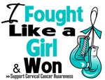I Fought Like a Girl Cervical Cancer Shirts I Fought Like a Girl Cervical Cancer Shirts