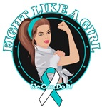 Cervical Cancer Fight Like A Girl Rosie Shirts Cervical Cancer Fight Like A Girl Rosie Shirts