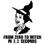 Zero to Witch 50's Style - B&W (w/o circle) Zero to Witch 50's Style - B&W (w/o circle)