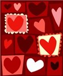 Red Pop Art Hearts Valentine T-shirts & Gifts Red Pop Art Hearts Valentine T-shirts & Gifts
