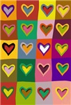 Pop Art Multi Colored Hearts T-shirts & Gifts Pop Art Multi Colored Hearts T-shirts & Gifts