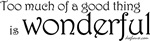 A Good Thing A Good Thing