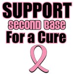 Support Second Base For a Cure T-Shirts Support Second Base For a Cure T-Shirts