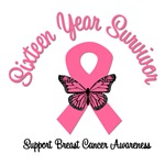 16 Year Breast Cancer Survivor T-Shirts 16 Year Breast Cancer Survivor T-Shirts