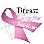 Breast Cancer Survivor Scroll Ribbon Shirts Breast Cancer Survivor Scroll Ribbon Shirts