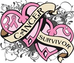 Breast Cancer Survivor Double Hearts Shirts Breast Cancer Survivor Double Hearts Shirts