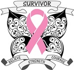 Breast Cancer Survivor Butterfly Strength Shirts Breast Cancer Survivor Butterfly Strength Shirts