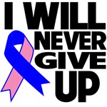 I Will Never Give Up Male Breast Cancer Shirts I Will Never Give Up Male Breast Cancer Shirts