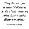 Benjamin Franklin quote on liberty and safety