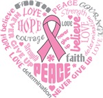 Breast Cancer Heart Words Shirts Breast Cancer Heart Words Shirts
