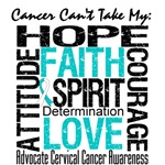 Cervical Cancer Can't Take My Hope Shirts Cervical Cancer Can't Take My Hope Shirts