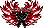 Melanoma Heart Awareness Wings Shirts Melanoma Heart Awareness Wings Shirts