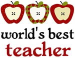 Worlds Best Teacher Apple