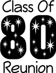 Class Of 1980 Reunion Tee Shirts