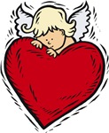 Valentine Angel with Heart T-shirts & Gifts Valentine Angel with Heart T-shirts & Gifts
