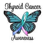 Thyroid Cancer Awareness Butterfly T-Shirts & Gift Thyroid Cancer Awareness Butterfly T-Shirts & Gift