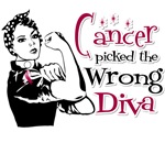 Throat Cancer Picked The Wrong Diva Shirts Throat Cancer Picked The Wrong Diva Shirts