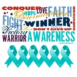 Empowering Words Ovarian Cancer Shirts Empowering Words Ovarian Cancer Shirts