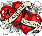 Skin Cancer Survivor Double Heart Shirts Skin Cancer Survivor Double Heart Shirts
