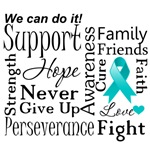 Ovarian Cancer Supportive Words Shirts Ovarian Cancer Supportive Words Shirts