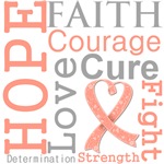 Hope Faith Courage Uterine Cancer Shirts Hope Faith Courage Uterine Cancer Shirts