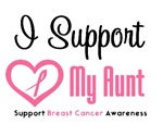 I Support (Aunt) Breast Cancer T-Shirts I Support (Aunt) Breast Cancer T-Shirts