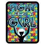 Autism Fight Like A Girl Badge Autism Fight Like A Girl Badge