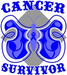 Colon Cancer Deco Survivor Butterfly Tees Colon Cancer Deco Survivor Butterfly Tees