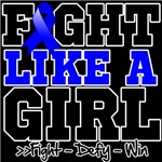 Colon Cancer Sporty Fight Like a Girl Shirts Colon Cancer Sporty Fight Like a Girl Shirts