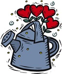 Watering Can with Hearts T-shirts & Gifts Watering Can with Hearts T-shirts & Gifts