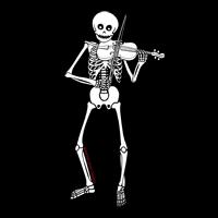 White Violin Playing Skeleton White Violin Playing Skeleton