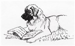 Reading Leonberger Dog Reading Leonberger Dog