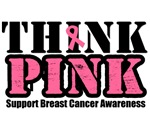 Think Pink Breast Cancer Grunge T-Shirts Think Pink Breast Cancer Grunge T-Shirts