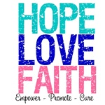 Hope, Love & Faith Thyroid Cancer Shirts Hope, Love & Faith Thyroid Cancer Shirts
