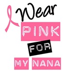 I Wear Pink Ribbon For My Nana Label T-Shirts I Wear Pink Ribbon For My Nana Label T-Shirts