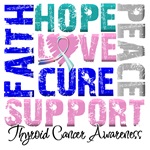 Collage Hope Cure Thyroid Cancer Shirts Collage Hope Cure Thyroid Cancer Shirts