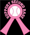 Support Second 2nd Base Breast Cancer Shirts Support Second 2nd Base Breast Cancer Shirts