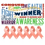 Empowering Words Uterine Cancer Shirts Empowering Words Uterine Cancer Shirts