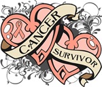 Uterine Cancer Survivor Double Heart Shirts Uterine Cancer Survivor Double Heart Shirts