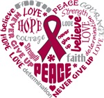 Multiple Myeloma Heart Words Shirts Multiple Myeloma Heart Words Shirts
