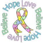 Hope Love Believe Pastel Autism Shirts & Gifts Hope Love Believe Pastel Autism Shirts & Gifts