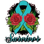 Ovarian Cancer Rose Tattoo Shirts and Gifts Ovarian Cancer Rose Tattoo Shirts and Gifts