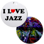 Jazz and Blues Music Christmas Ornaments